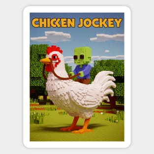 Chicken-Jockey - Funny Alien riding chicken Sticker
